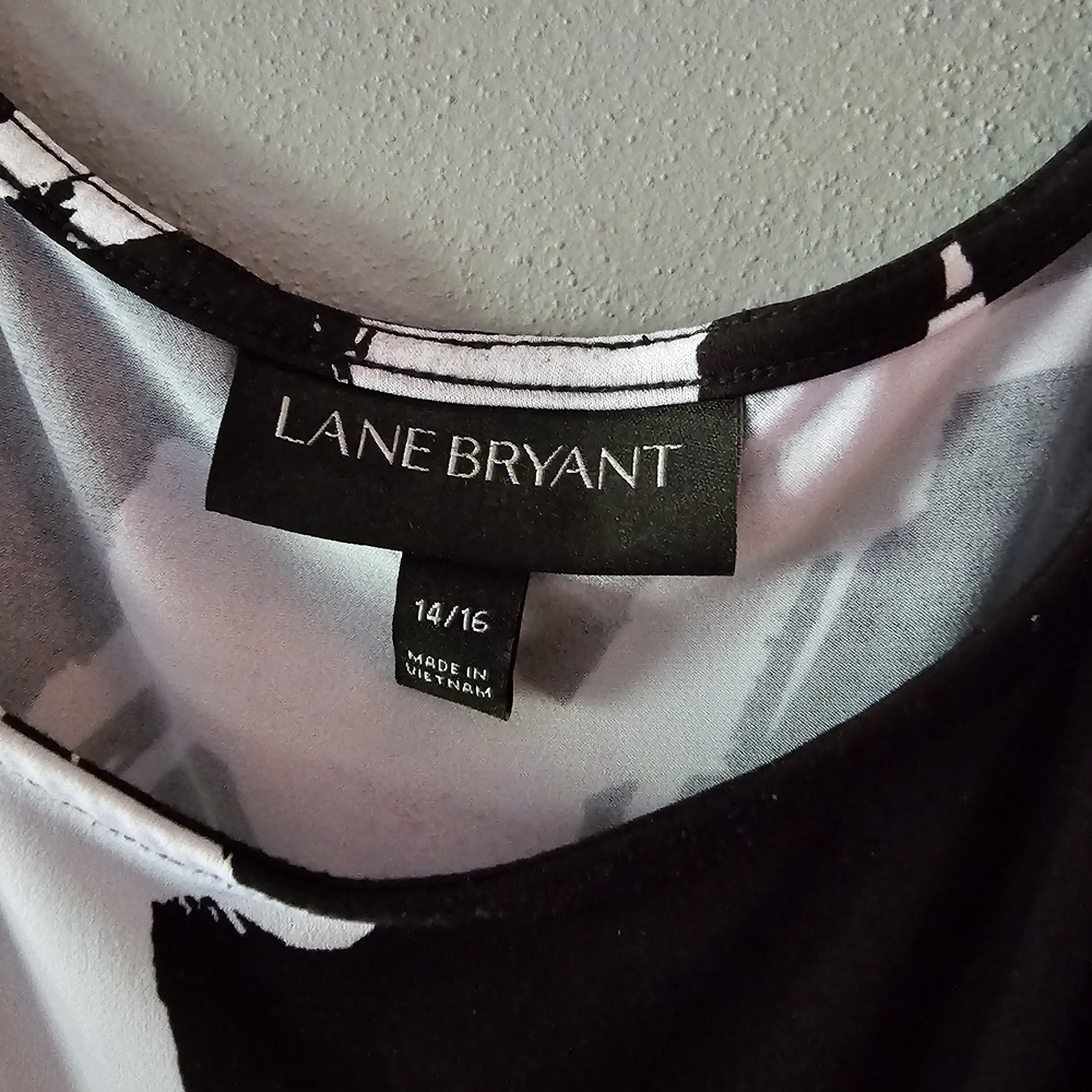 Lane Bryant Black and White Floral Dress - Picture 3 of 4